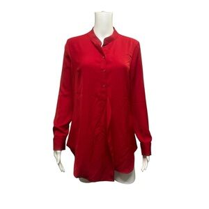 ANA A New Approach Red Long Line Tunic Top Size M